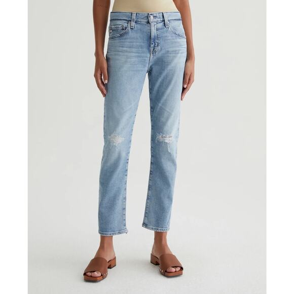 AG Adriano Goldschmied The Ex-Boyfriend Slim Slouchy Distressed Denim Jeans 27 - Picture 1 of 13